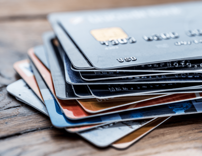 image of a stack of credit cards